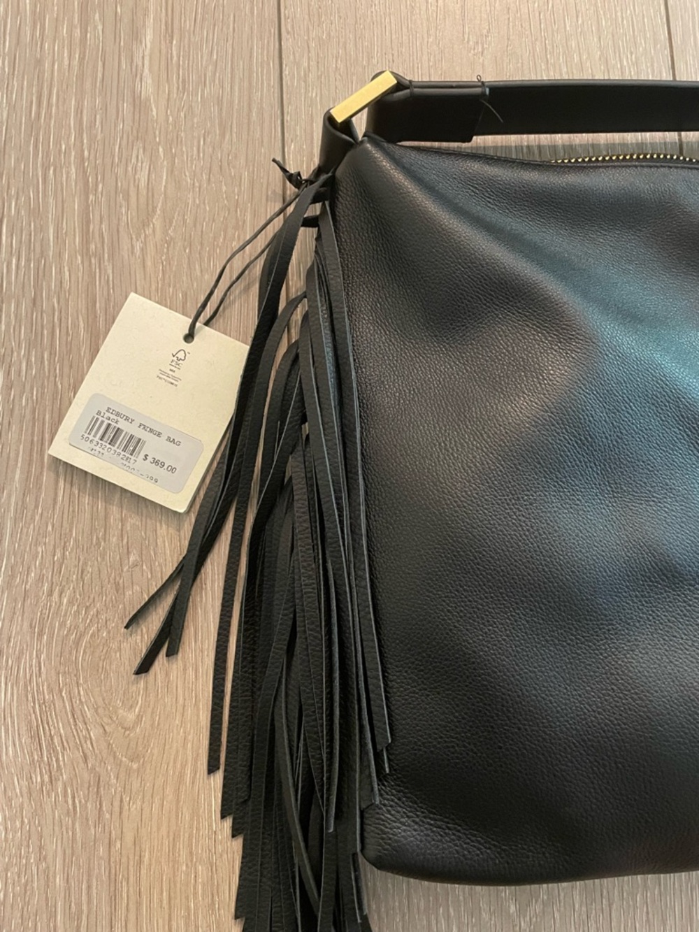 All Saints Edbury Leather Fringed Shoulder Bag - Picture 11 of 13